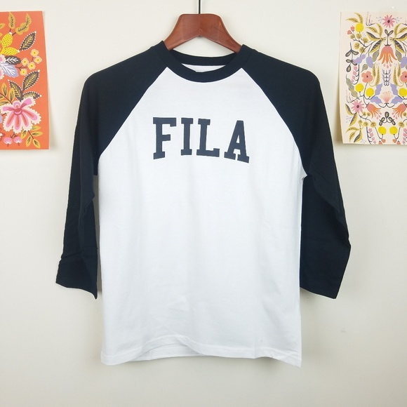 Fila Tops - FILA 3/4 Sleeves Baseball Raglan Tshirt